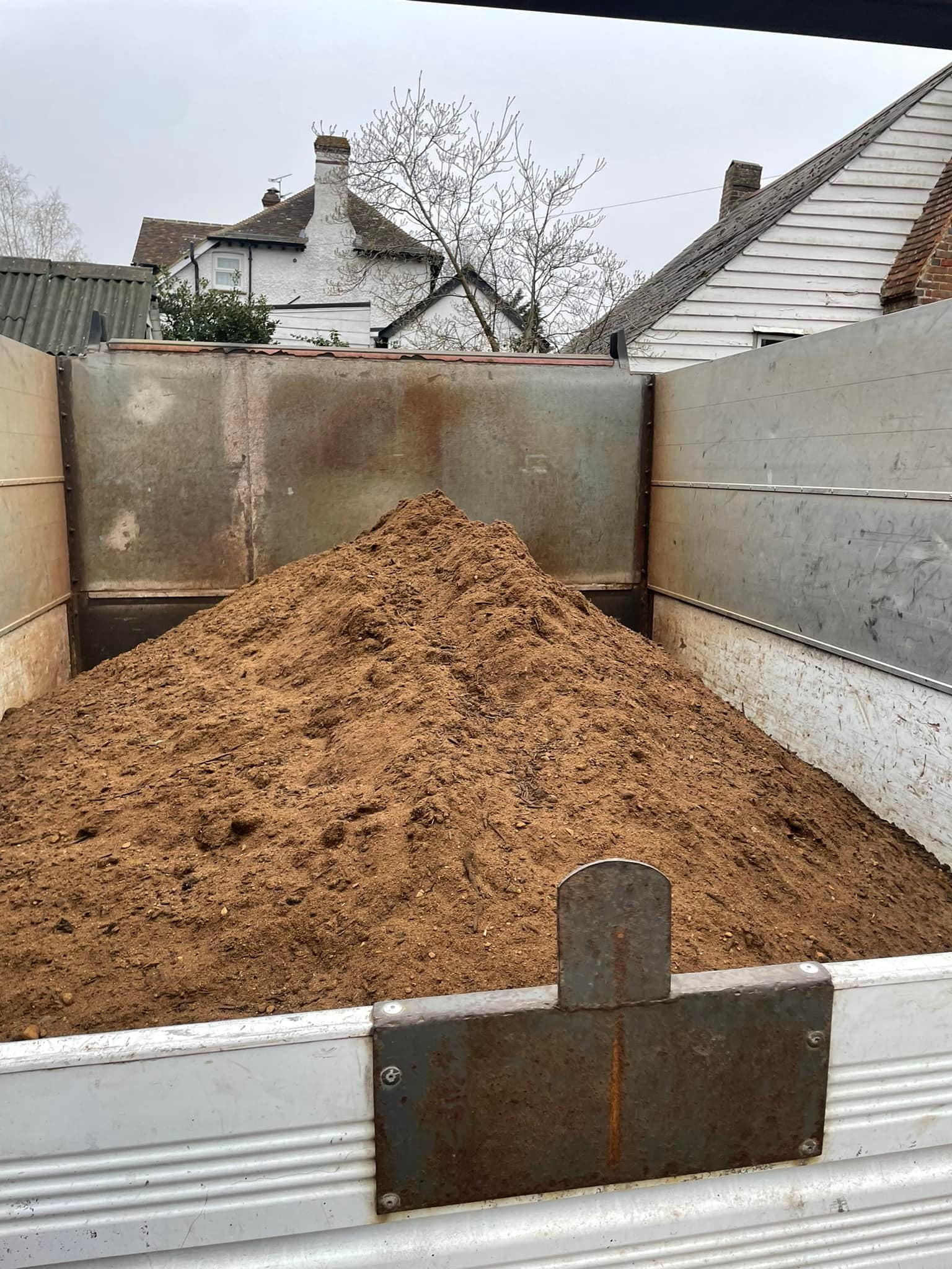 Top soil ready to be applied to a garden/
