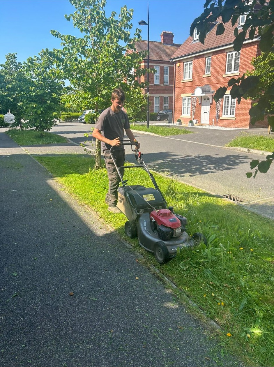 Will from Green Growth moving a lawn
